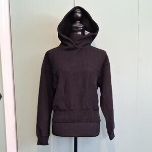 Nwt Champion Reverse Weave Black Cropped Hoodie Size Medium
